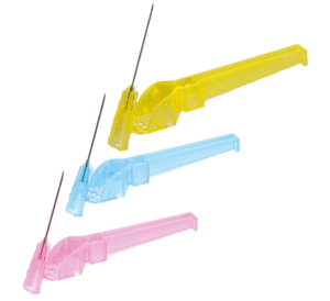 Safety needles are designed with built-in protection mechanisms to reduce the risk of needlestick injuries.